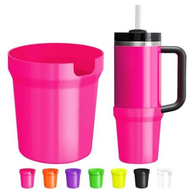 Imagem de Bota protetora de silicone para Stanley Cup 30/1,134 g, capa de manga alta compatível com Stanley H2.0 e Quencher Adventure Tumbler, Stanley Cup Accessories Bottom Protector, Electric Pink, 850 g