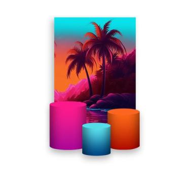 Imagem de Painel De Festa Vertical 1,50 x 2,20 + Trio De Capas Cilindro - Tardez