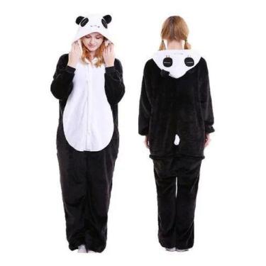 Imagem de Pijama Panda Adulto Com Capuz 100% Algodão A Pronta Entrega - Mundo Fa