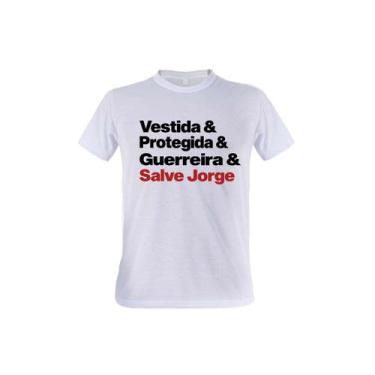 Imagem de 1 Camiseta São Jorge Santo Guerreiro Frases Feminina Personalizada - W