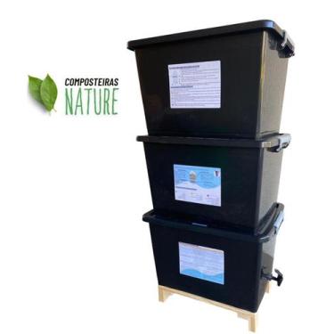 Imagem de Composteira Doméstica Minhocário 168 L Nature com suporte