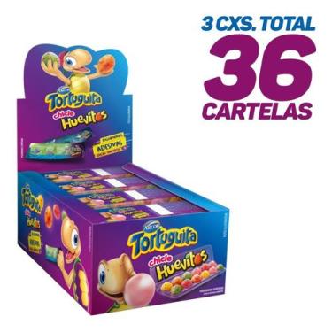 Imagem de Kit 36 Chiclete Huevitos Bichos C/ Figurinhas Colecionáveis Diversão G