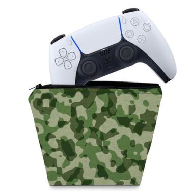 Imagem de Capa Compatível PS5 Controle Case - Camuflado Verde - Pop Arte Skins