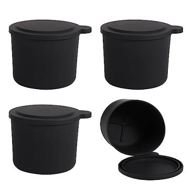 Imagem de 4 moldes de gelo de substituição para Kitchenaid, moldes de gelo de silicone reutilizáveis com tampas de substituição compatíveis com acessórios de máquina de barbear de gelo, fácil de limpar