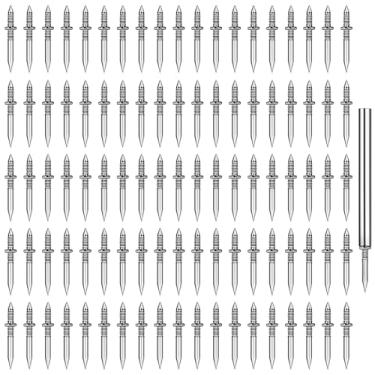 Imagem de Fio de rodapé de cabeça dupla, pregos de cabeça dupla, pregos de linha de rodapé sem costura com rodapé de madeira maciça, parafusos invisíveis e ferramenta de manga específica para unhas (100