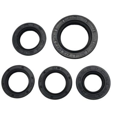 Imagem de Aynaxcol Kit completo de vedação de óleo de motor com 5 peças, kit de vedação de óleo de borracha de substituição para 49cc 50cc 139qmb GY6 scooter ciclomotor ATV