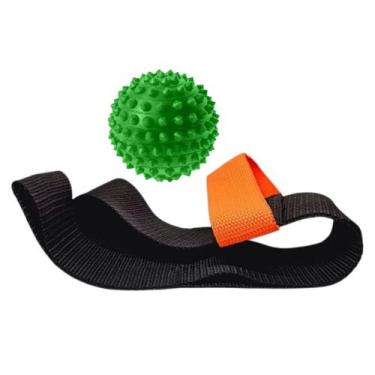 Imagem de Kit Faixa Alongamento Tratamento Fascite + Bola  Massageadora - Unifle