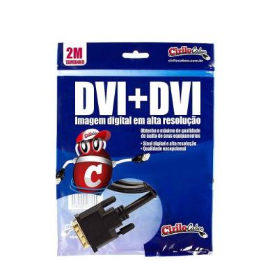 Imagem de Cabo DVI para DVI, 2 metros - Cirilo Cabos, UNICA, UNICA