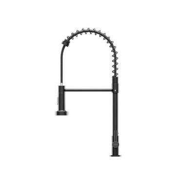 Imagem de Kit 2 Torneiras Cozinha Gourmet Monocomando Black 50 Cm Black/Preto Fosco