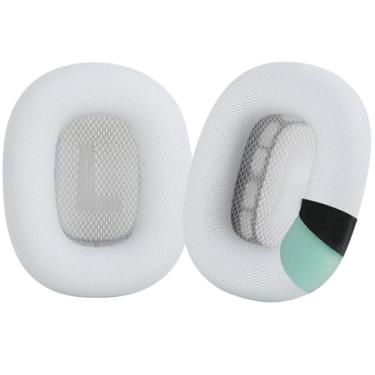 Imagem de Earrock Protetores de Ouvido de Reposição para Fones de Ouvido Apple Airpods Max com Espuma de Memória, Couro Proteico, Silicone e Ímã Cinza Claro Prateado Resistente Ao Suor