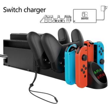 Imagem de Ipega PG-9187 6 em 1 base, suporte e dock de carregamento para Joy-Con