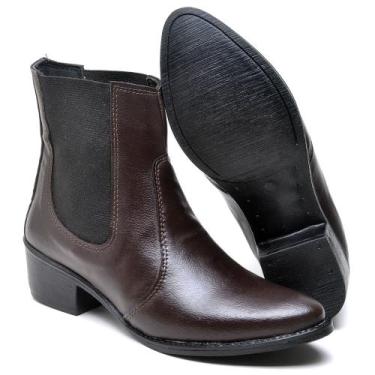 Imagem de Bota Moda Feminina Cano Curto Salto Baixinho BT050 Casual Friozinho Mo