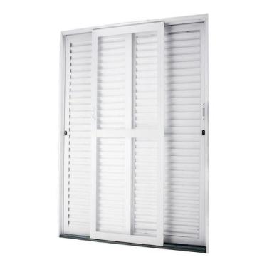 Imagem de Porta Balcão em Aço Branco 215x150x14 cm 3 Folhas Móveis VL Ideal CRV