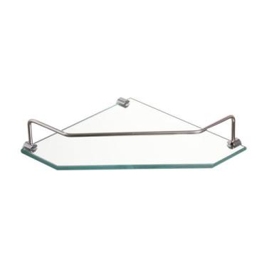 Imagem de Prateleira De Vidro De Canto Com Grade 25X25 - Nelson