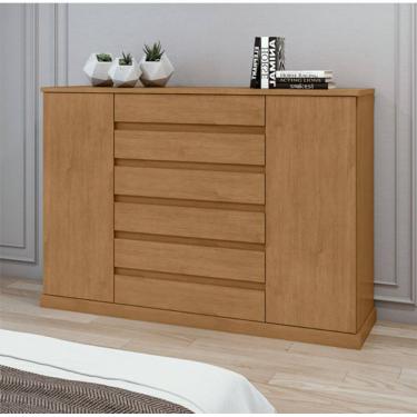 Imagem de Cômoda Vedra 07 Gavetas 02 Portas Com Sapateira – Lopas