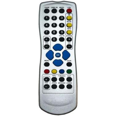 Imagem de Controle Remoto Para Claro Tv Via Embratel Prata - Skylink