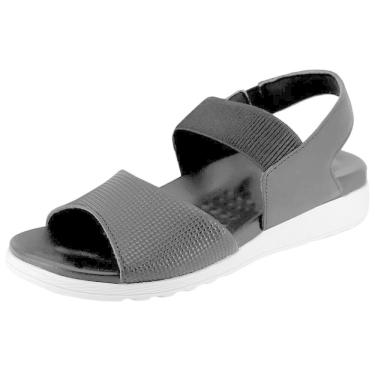 Imagem de Sandalia Feminina Rasteira Plataforma Conforto Usaflex