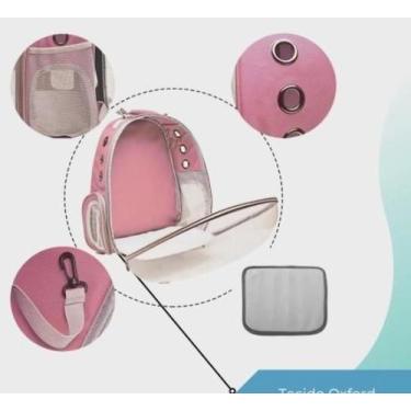 Imagem de Mochila Pet Transporte Cães Gato Visão 360 Panorâmica para sua viagem 