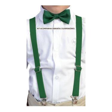 Imagem de Kit Suspensório Infantil + Gravata borboleta infantil varias cores - M