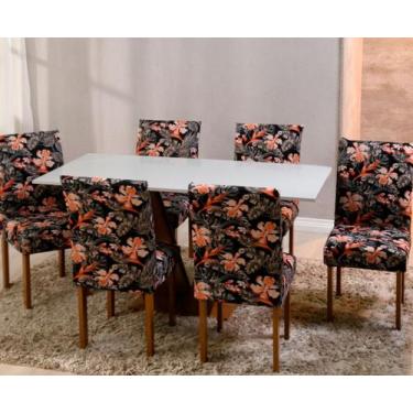 Imagem de 6 Capa Para Cadeira Jantar Com Elástico Estampada - Bell Enxovais, 30