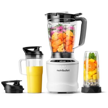 Imagem de Liquidificador de Bancada com 5 Velocidades, Capacidade de 1,8L e Copo de 950mL Incluso, 110V 1400W, Nutribullet, Branco