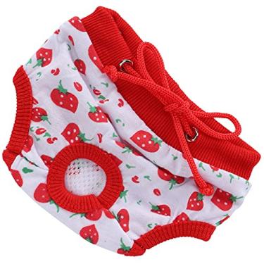 Imagem de Fraldas de Mini Porco Com Estampa de Morango – Calças Fofas de Treinamento para Penico Em Branco, Vermelho, Amarelo e Rosa – Fraldas Coloridas de Porco para Animais de Estimação