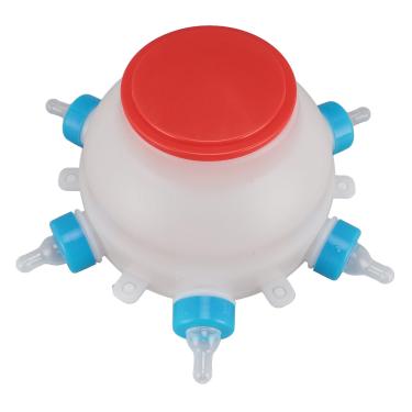 Imagem de Garrafa de Alimentação de Cordeiro, Jarro de Leite de Cabra, Balde de Alimentação de Ovelhas, Garrafa Redonda de Enfermagem, Dispensador de Garrafa de água Com 6 Portas de