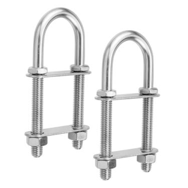 Imagem de Bitray 2 peças de aço inoxidável 316 Marine Boat Stern Eye Tie Down U Bolt M8 Thread