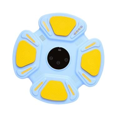 Imagem de Dynwave Equipamento de máquina de boxe, alvo de parede, altura ajustável, almofada de treinamento, treinador de boxe musical para treino interno, fitness, Azul