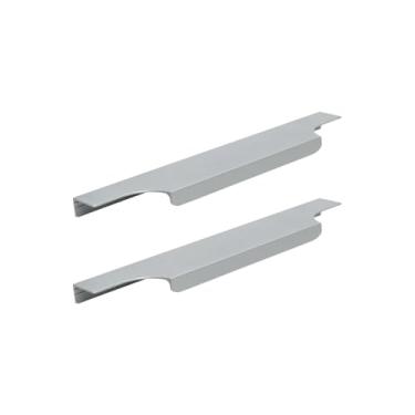 Imagem de 2 Peças Puxador De Móveis Gaveta Armário Closet Atenas Slim 140mm (Cromado Fosco)