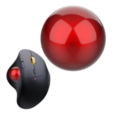Imagem de All-New2024 Trackball 34 mm/1,34 polegadas, bola de substituição para Logitech M575, M570, MX Ergo, ELECOM, Kensington, Perixx e outros mouses trackball compatíveis, brilhante - vermelho