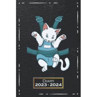 Imagem de Diary 2023-2024: A5 (6x9), Softcover | One Week on a Double Page | From Monday to Sunday | Weekly Planner | Cat Pet Motif | qb1
