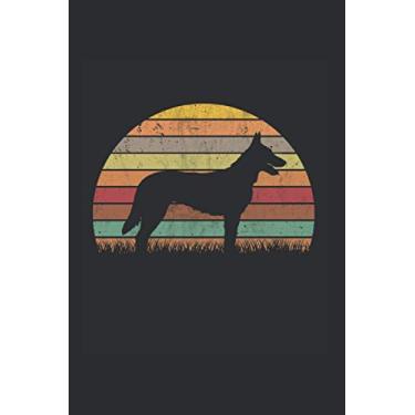 Imagem de Hollandse Herder Notizbuch: Hollandse Herder Retro Holland Schäferhund / 6x9 Zoll / 120 gepunktete Seiten Seiten