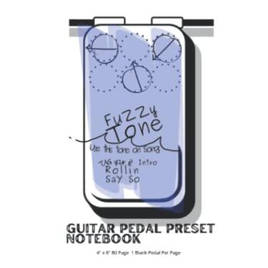 Imagem de Blank Guitar Pedal Preset Notebook Single Big Pedal 80 page 4" x 6": For recording Guitarist Using effects Fuzz Echo Distortion