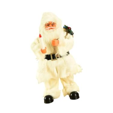 Imagem de oshhni Papai Noel elétrico brinquedo musical boneca decoração para casa com estatuetas musicais brinquedo cantante movendo dançando papai noel para presente