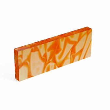Imagem de Tala em acrilico para cabo de faca 10mm 15 x 5cm laranja - CPV