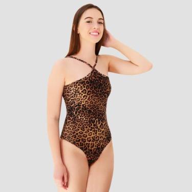 Imagem de Maiô Feminino Frente Única Animal Print Evebeach, GG