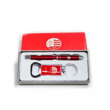 Imagem de Jogo Caneta Roller Ball Touchscreen Com Chaveiro Abridor De Garrafa Ná