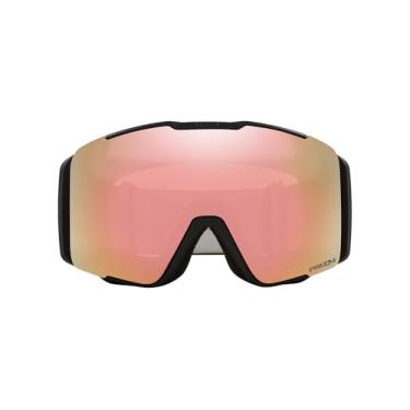 Imagem de Oakley Óculos de neve Line Miner Pro Low Bridge Fit, alça preta fosca com lente Prizm Snow Rose, médio
