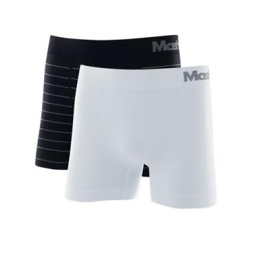 Imagem de Kit/2 Cueca Boxer Mash 711.02 Masculina Sem Costura Microfibra T. P/GG