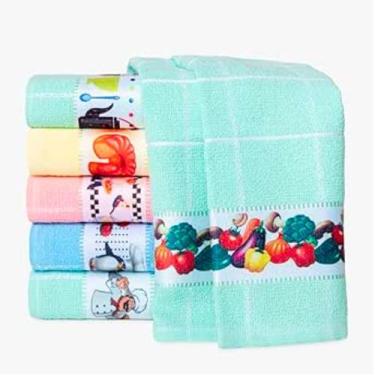 Imagem de Pano De Prato Copa Atoalhado Kit 10 unidades. - Cialar