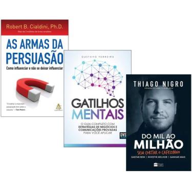 Imagem de Livro Gatilhos Mentais + As Armas Da Persuasão + Do Mil ao Milhão - Ha