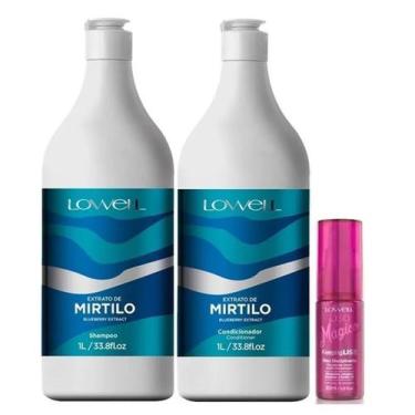 Imagem de Kit Extrato de Mirtilo Shampoo 1 Litro + Condicionador 1 Litro + Óleo 