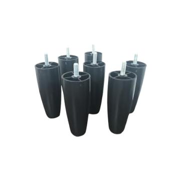 Imagem de Kit Pes Para Cama Box Todos os Modelos Com 18 Unidades Cônico Cor Marrom Com 12cm de Altura Material Resistente Politileno nao Danifica o Piso Rosca Universal tamanho Padrao 5/16