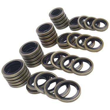 Imagem de LENMISO Arruelas de Vedação de Combustível Adequadas para Parafuso Banjo 8 Mm 10 Mm 12 Mm 14 Mm Compatíveis com Sistema de Combustível Dodge Cummins, Substituição 3918188 4934278 3