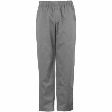 Imagem de Calça de Brim Elástico Inteiro Com 4 Bolsos - EQUIVALE, M, Cinza mescl