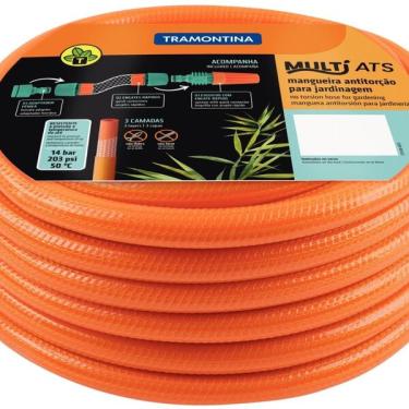 Imagem de Mangueira Multi Ats Antitorção 1/2' Em Pvc 3 Camadas Laranja
