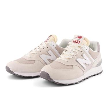 Imagem de New Balance Tênis de corrida unissex adulto 574 V2 70s, Sal marinho/Nb 102 branco, 6 Wide Women/4.5 Men