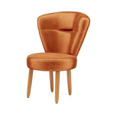 Imagem de Cadeira Para Estúdio de Beleza Cozinha Recepção Tecido Veludo Confortá