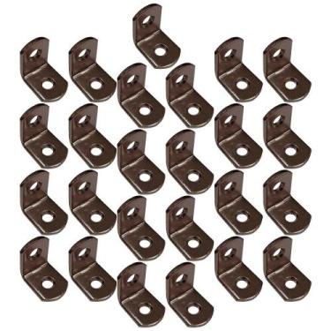 Imagem de Kit Cantoneira de Reforço para Móveis Bronze 20 x 20 25 Unidades - MIN